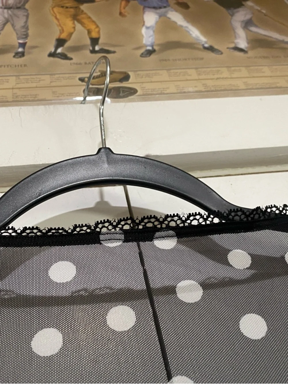 Abercrombie Fitch Blouse medium Bra Free Black Polka Dot Long-Sleeve V-Neck Top - Picture 11 of 13